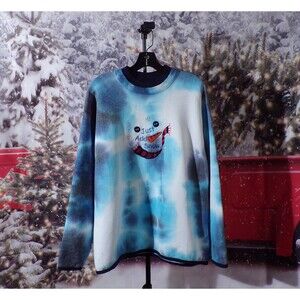 90s Christmas Sweatshirt Frosty the Snowman Tie Dye Vintage 1990s Size Large/XL